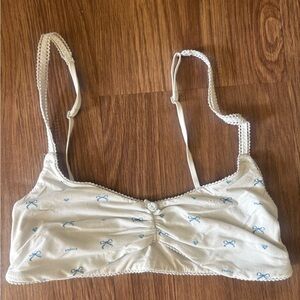 Women’s Ivory Bow-Print Bralette
